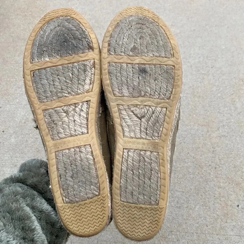 Sperry Topsider Gold Fabric Shoes - Picture 8 of 10